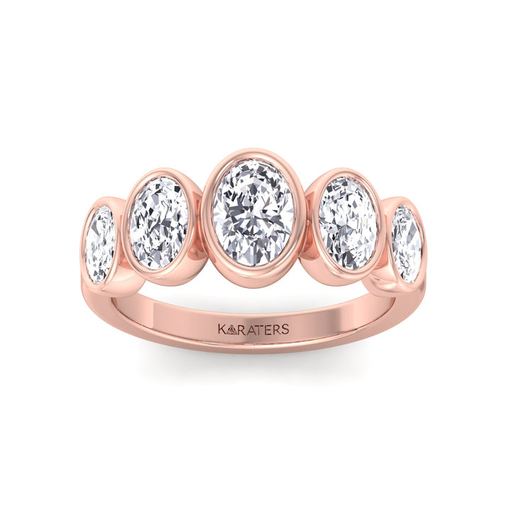 RG Oval Shape East To West Lab Grown Diamond Eternity Band 3
