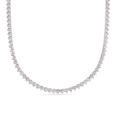 3-prong-lab-grown-diamond-tennis-necklace-martini-style-18K-rose-Gold