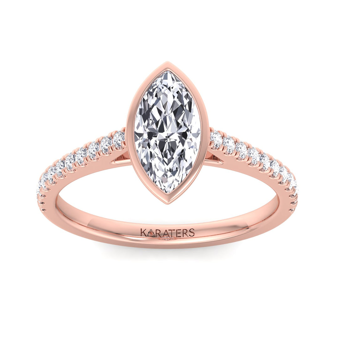 bezel-set-marquise-shape-lab-grown-diamond-engagement-ring-with-cathedral-style-pave-band-14k-solid-rose-gold