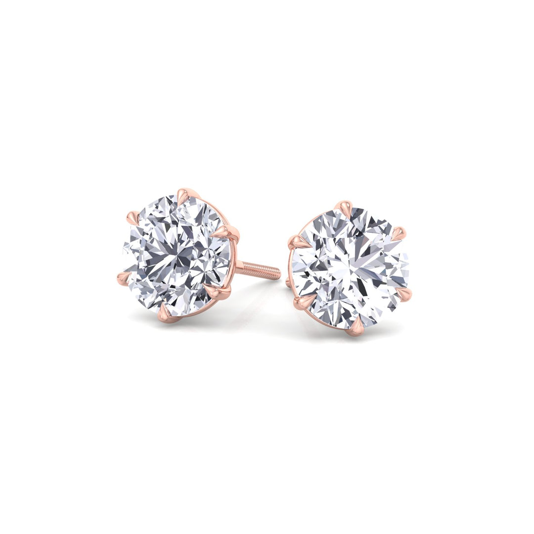 6-Prong Round Cut Lab Grown Diamond Studs