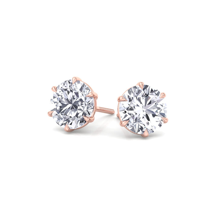 6-Prong Round Cut Lab Grown Diamond Studs