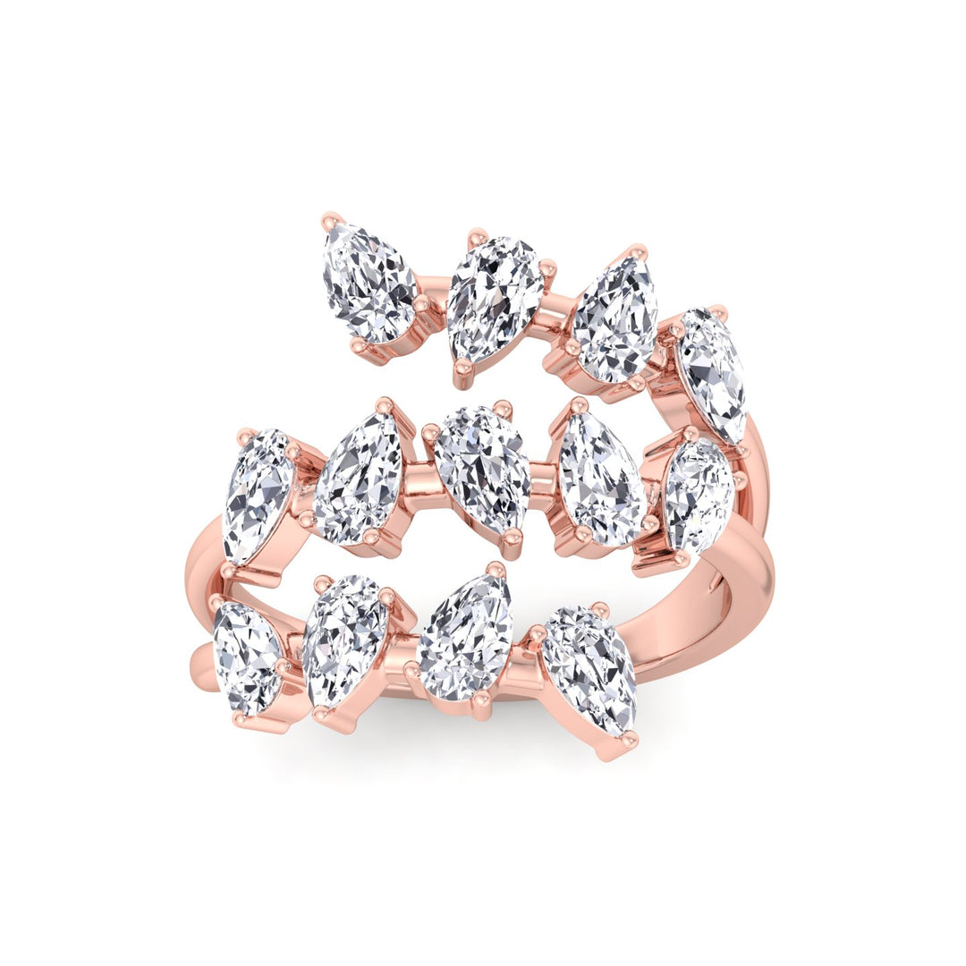Pear Shape Lab-Grown Diamond Wrap Ring RG 3