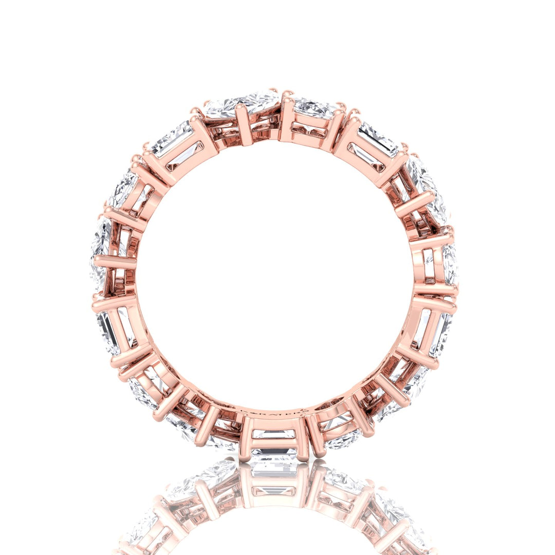 Mixed Shape Lab Grown Diamond Eternity Band-2CT-3CT-4CT-5CT-Rose Gold