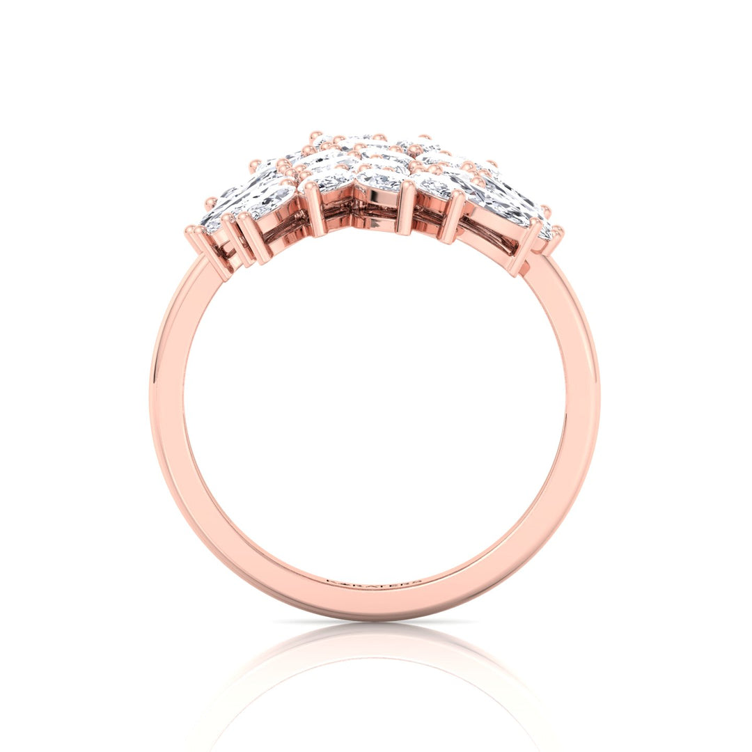 Marquise Cut Cluster Lab Grown Diamond Ring  RG 4