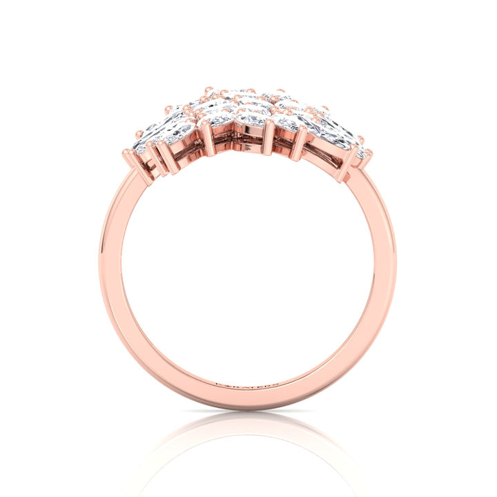 Marquise Cut Cluster Lab Grown Diamond Ring  RG 4