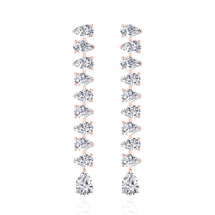 Pear Shape Tennis Drop Earrings Lab Grown Diamond lifestyle RG 3
