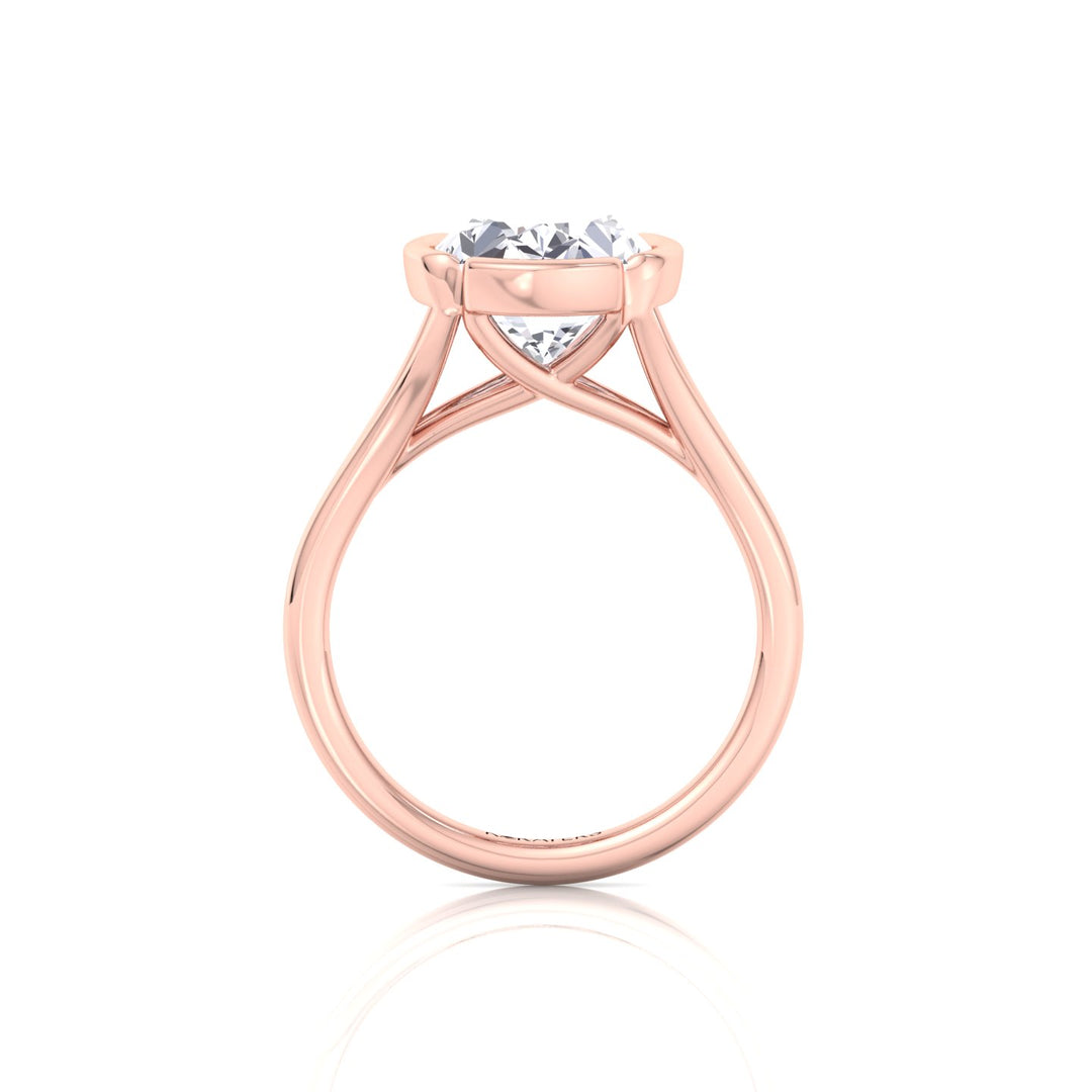 Oval Shape Lab-Grown Diamond Split Band Engagement Ring RG 5