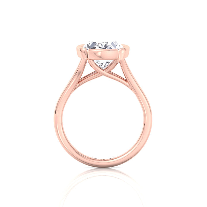 Oval Shape Lab-Grown Diamond Split Band Engagement Ring RG 5
