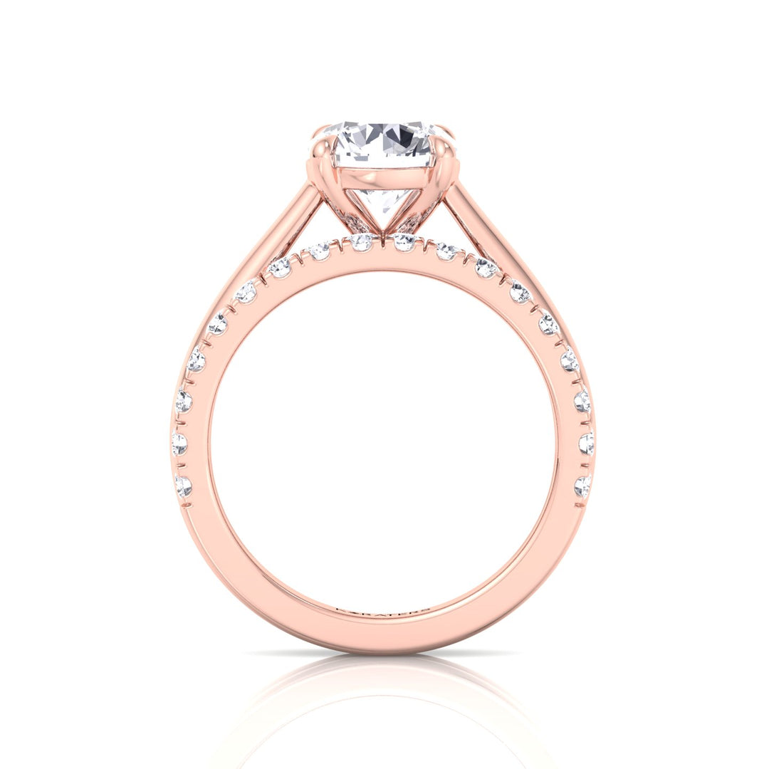 3.3CT Total Weight Lab Grown Diamond Wedding Set Rose Gold