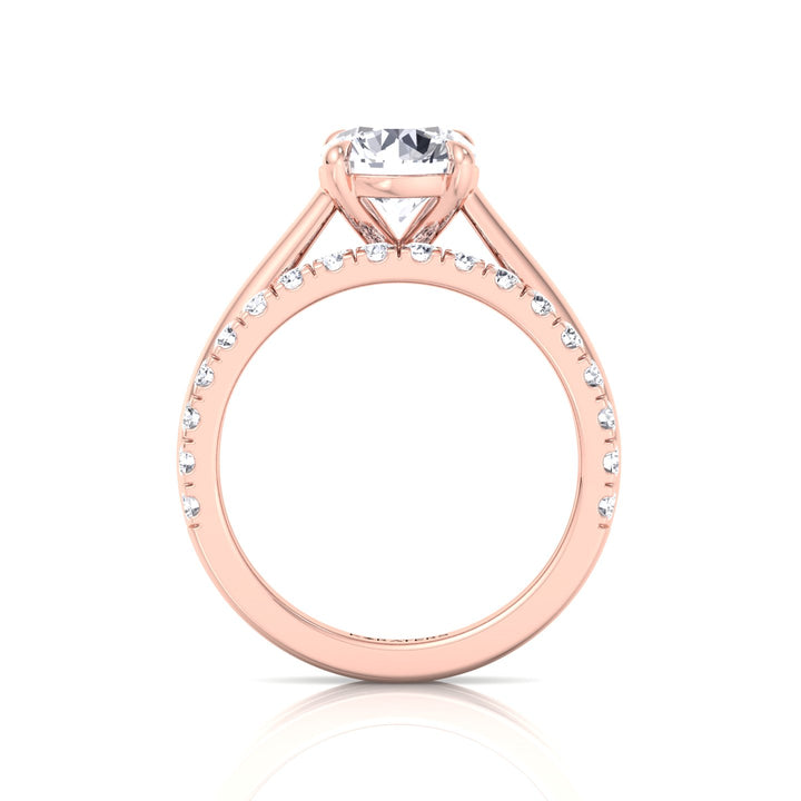 3.3CT Total Weight Lab Grown Diamond Wedding Set Rose Gold