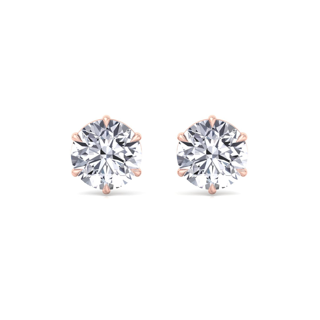 6-Prong Round Cut Lab Grown Diamond Studs