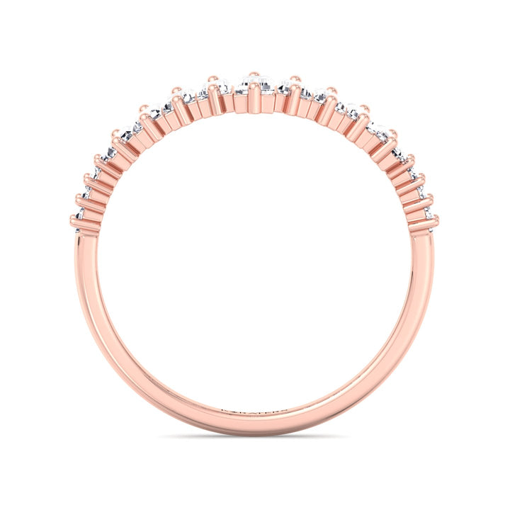 Baguette Lab Grown Diamond Wedding Band Rose Gold