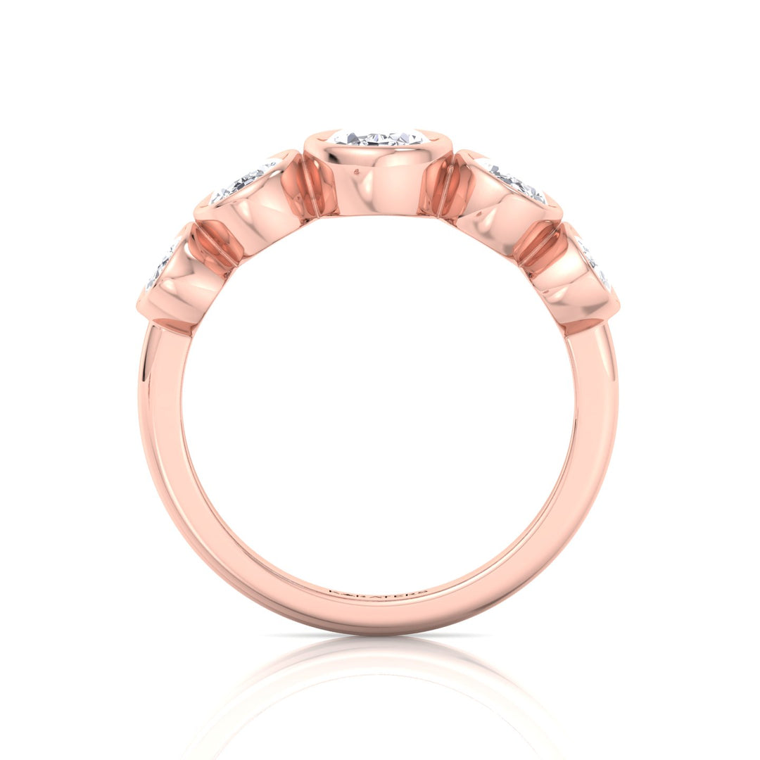 RG Oval Shape East To West Lab Grown Diamond Eternity Band 4