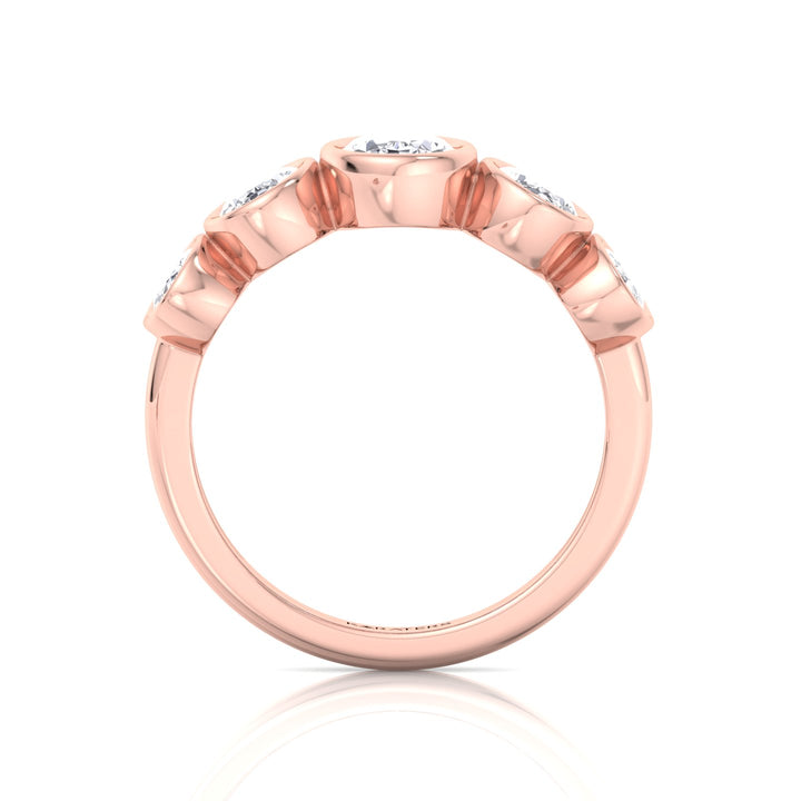 RG Oval Shape East To West Lab Grown Diamond Eternity Band 4