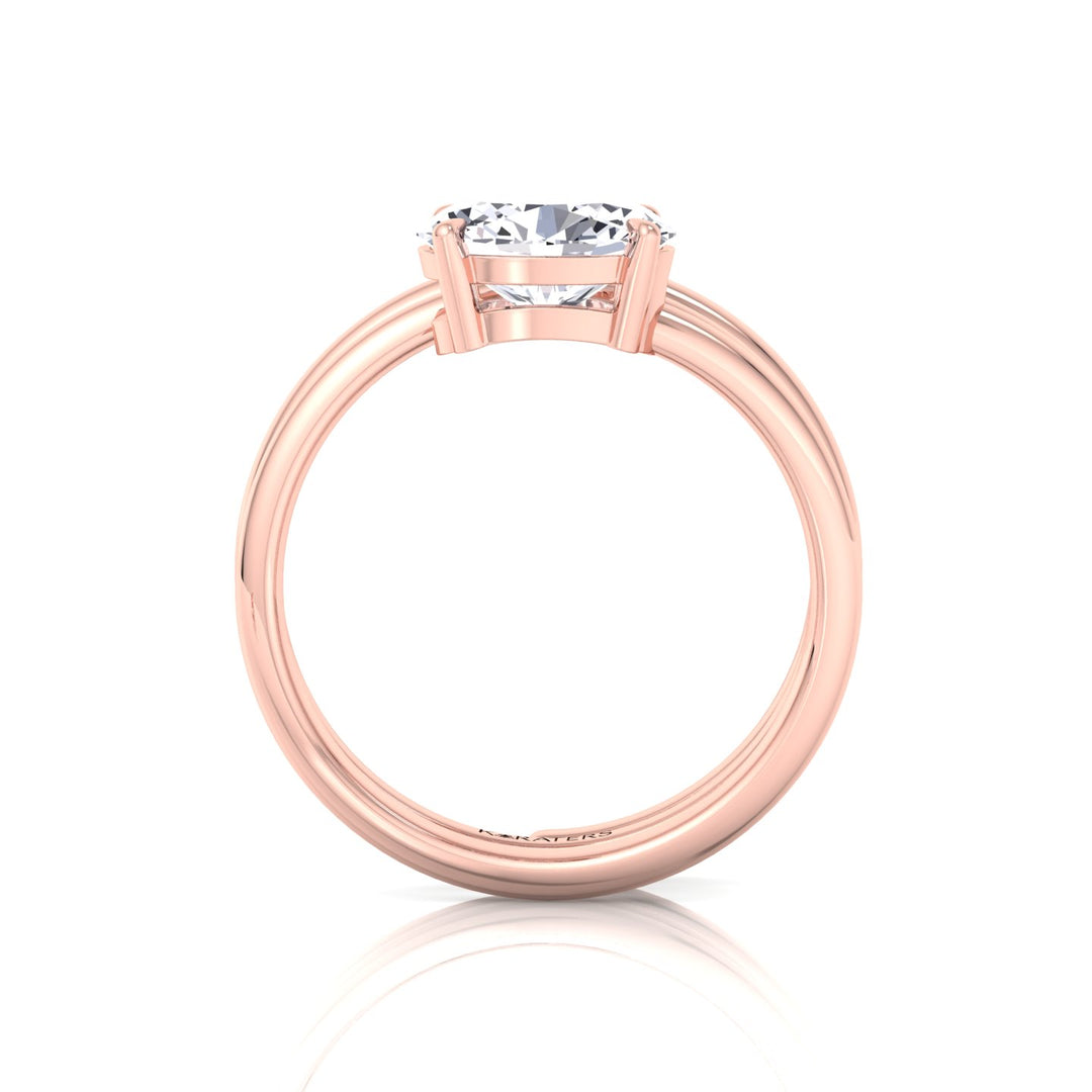 WG Oval Shape Spiral Lab Grown Diamond Ring 4
