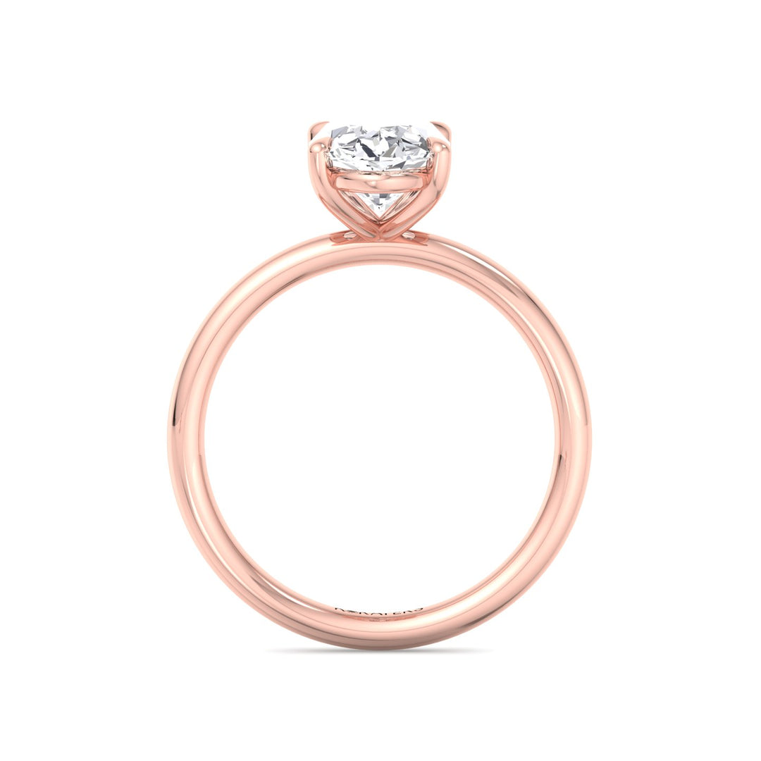 Moval Solitaire Lab-Grown Diamond Engagement Ring Rose Gold