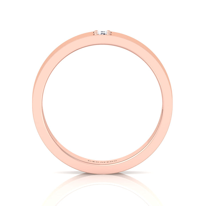 6mm Men's Lab-Grown Diamond Band Rose Gold