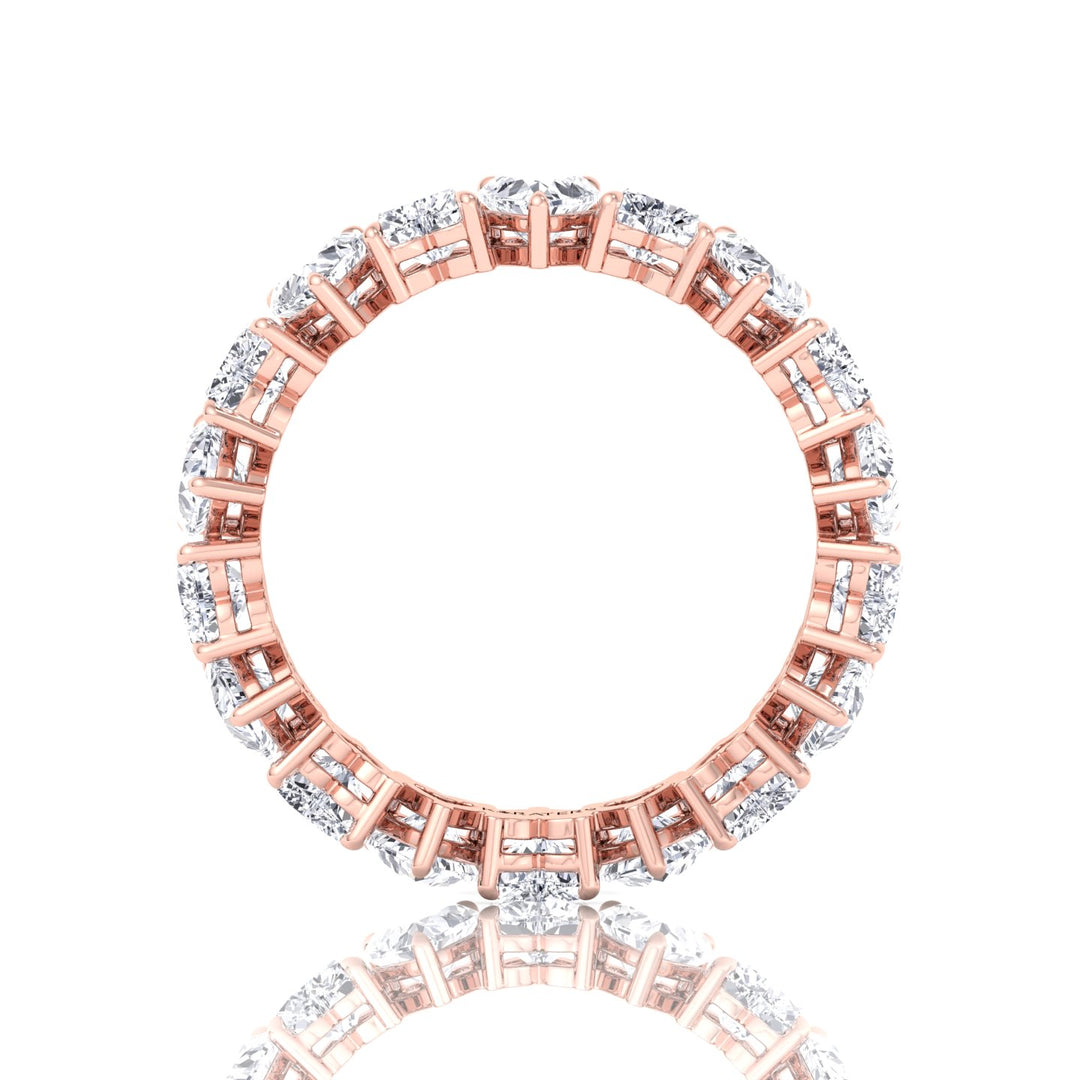 Heart Shape-Lab Grown Diamond -Eternity Band-14K-18K-2CT-3CT-4CT-6CT-Rose Gold