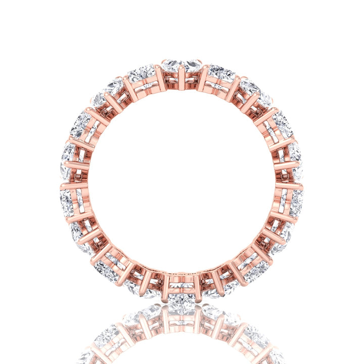 Heart Shape-Lab Grown Diamond -Eternity Band-14K-18K-2CT-3CT-4CT-6CT-Rose Gold
