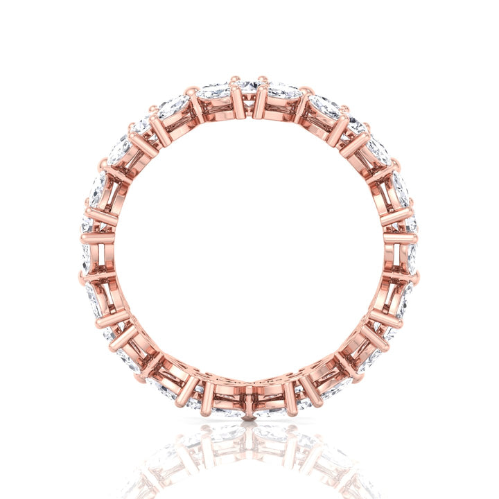 Marquise and Round Shape Lab Grown Diamond Eternity Band Rose Gold