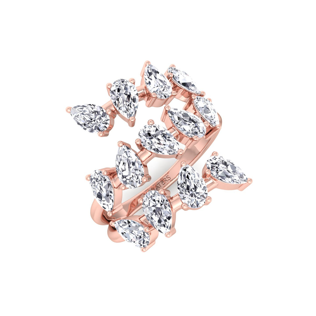 Pear Shape Lab-Grown Diamond Wrap Ring RG 