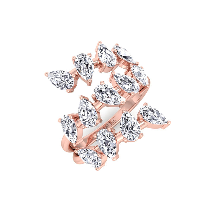Pear Shape Lab-Grown Diamond Wrap Ring RG 