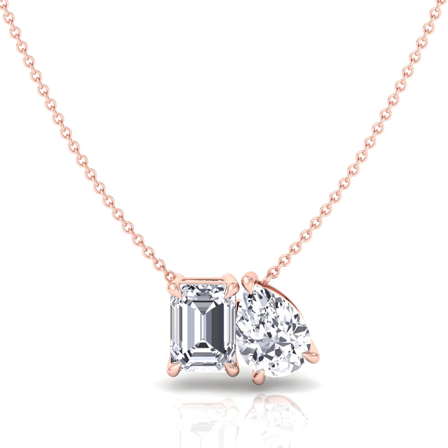 Toi Et Moi Emerald & Pear Lab-Grown Diamond Pendant