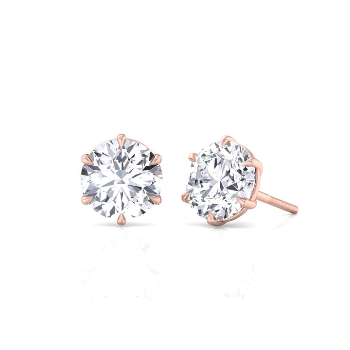 6-Prong Round Cut Lab Grown Diamond Studs