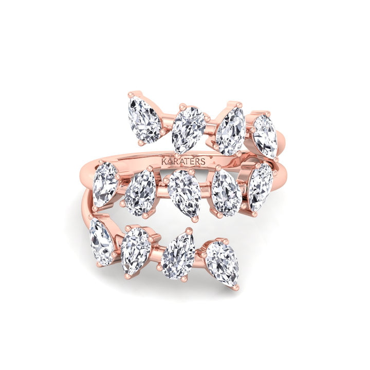 Pear Shape Lab-Grown Diamond Wrap Ring RG  2