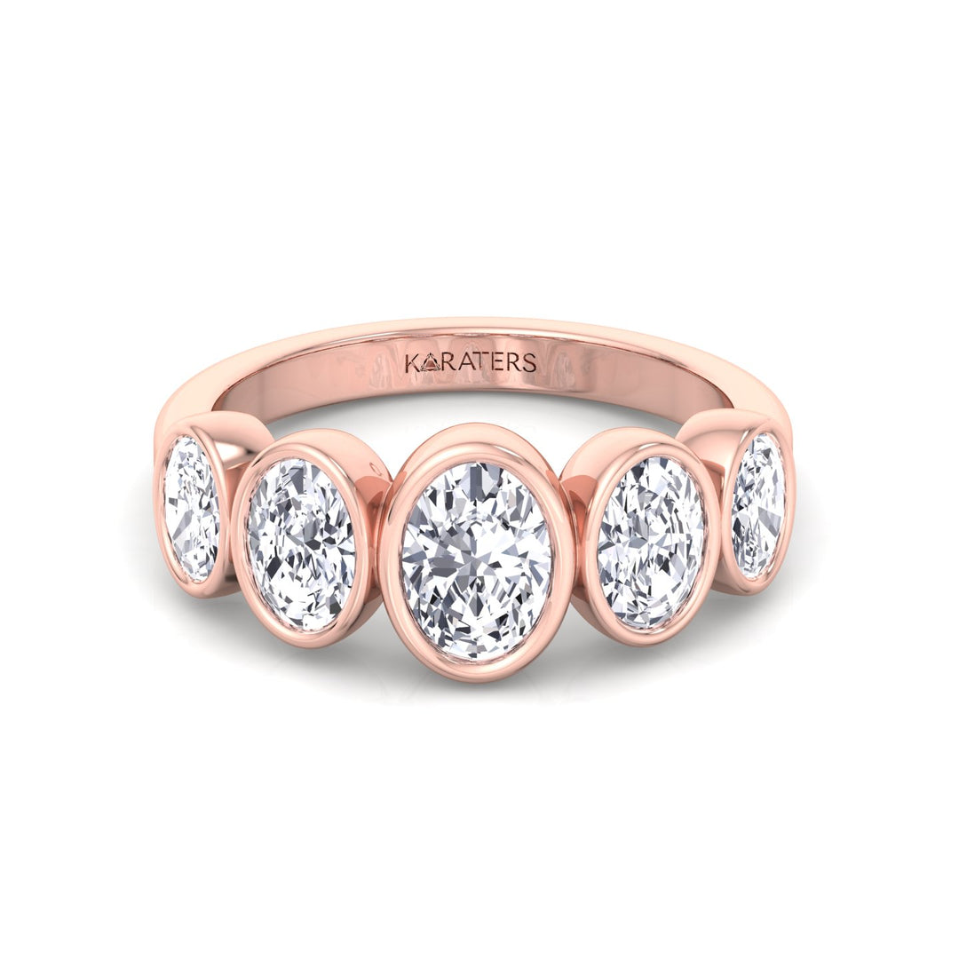 RG Oval Shape East To West Lab Grown Diamond Eternity Band 2