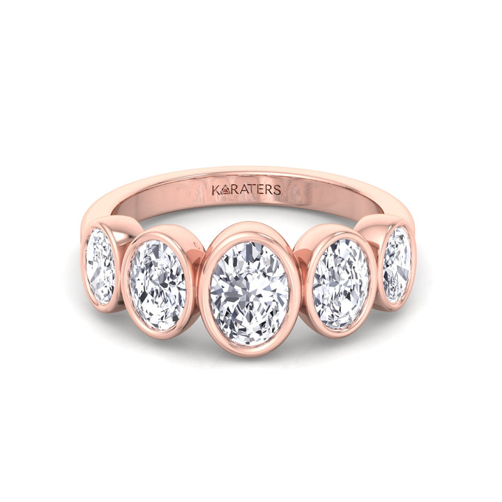 RG Oval Shape East To West Lab Grown Diamond Eternity Band 2