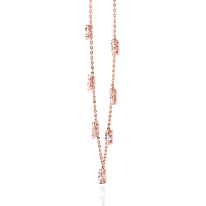 Multi Shape Bezel Set Lab Grown Diamond Necklace RG 3