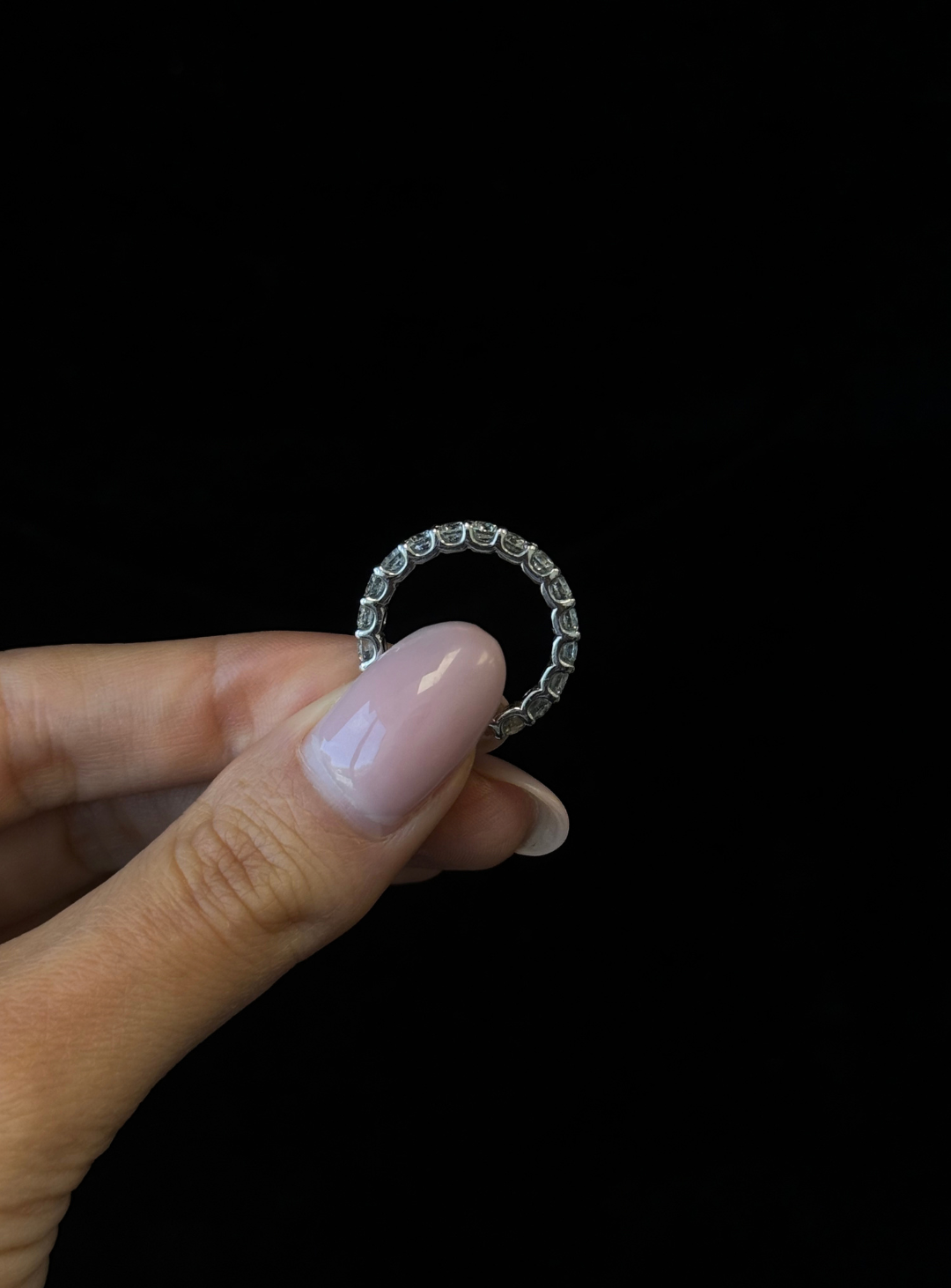 4 Round Cut Lab Grown Diamond - U Prong Eternity Band