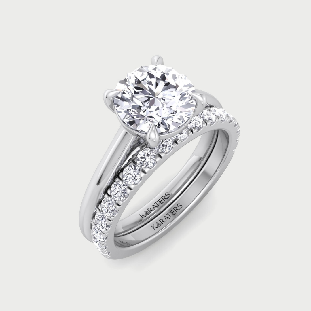 3.3CT Total Weight Lab Grown Diamond Wedding Set