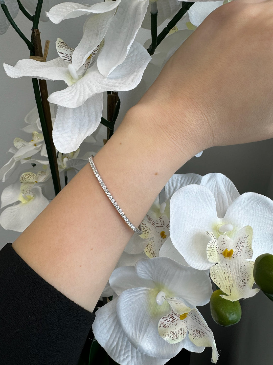  Round Cut Lab Diamond Flexible Rose gold Bangle Bracelet