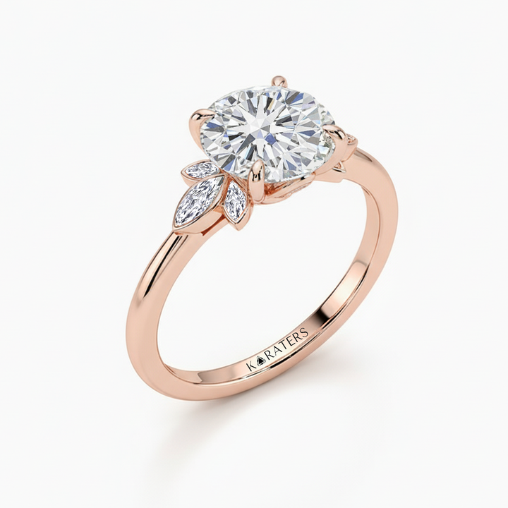 Round Cut Lab Grown Diamond Fiorella Engagement Ring RG