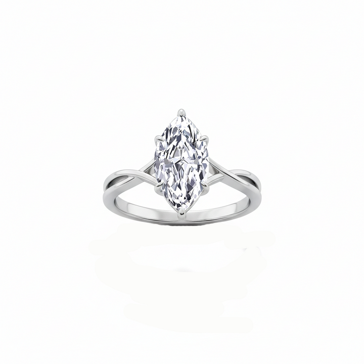 WG Marquise Shape Engagement Ring top view