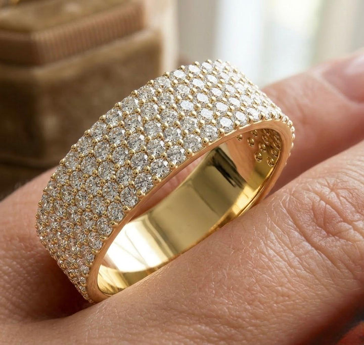 (1.13 CT T.W.) Multi Row Pave Lab-Grown Diamond Eternity Band