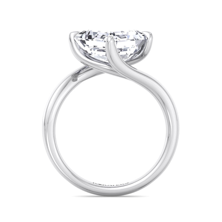 Creme - Asscher Cut Solitaire Lab Grown Diamond Engagement Ring