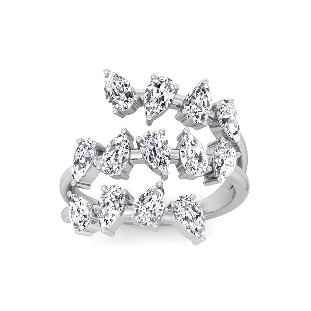 Pear Shape Lab-Grown Diamond Wrap Ring WG 3