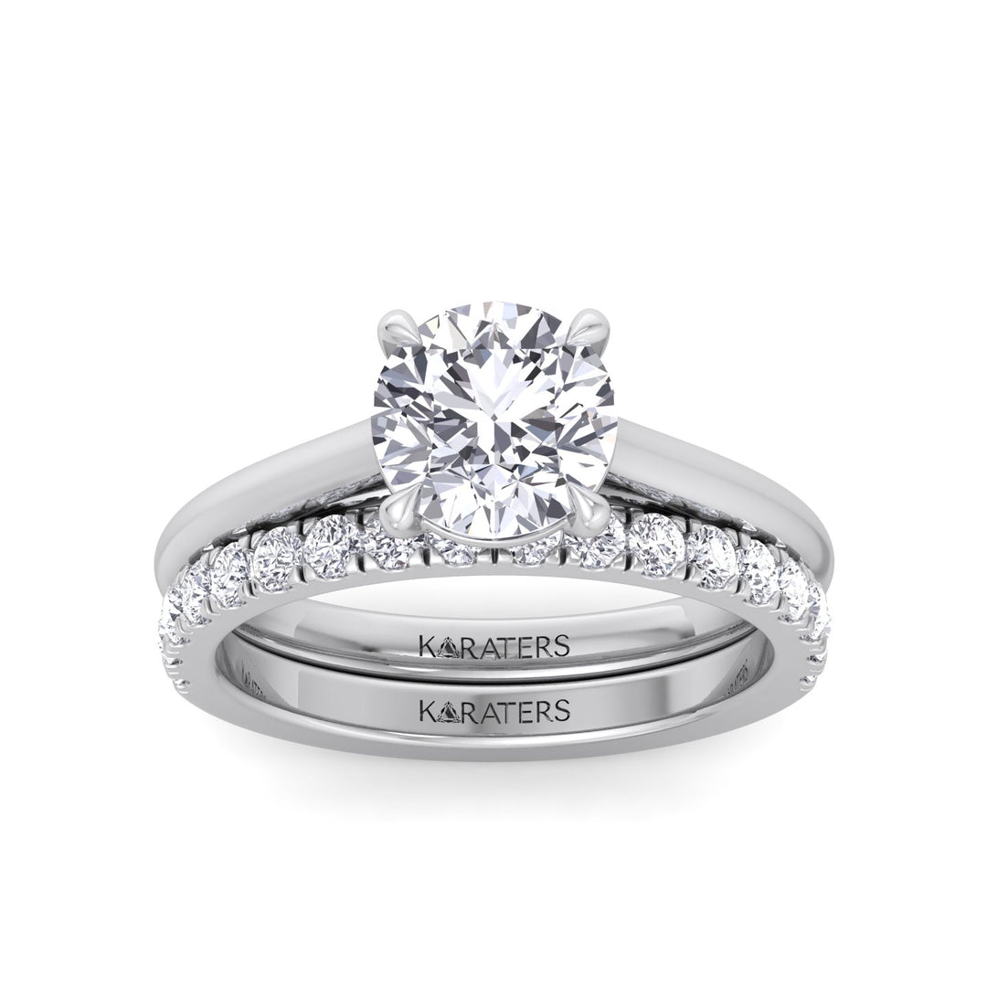3.3CT Total Weight Lab Grown Diamond Wedding Set White Gold 14K 18K