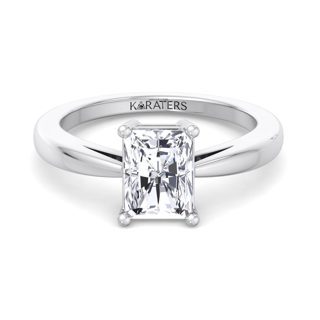 Radiant Cut Solitaire Lab Grown Diamond Engagement Ring