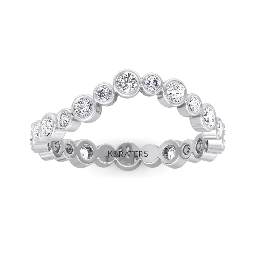 WG Round Cut Infinity Lab Grown Diamond Eternity Band 3