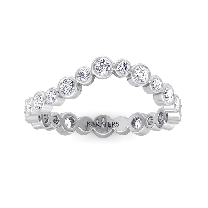WG Round Cut Infinity Lab Grown Diamond Eternity Band 3