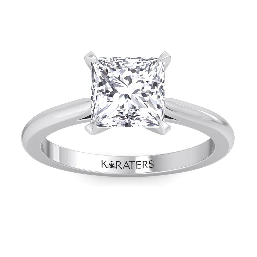 Princess Cut Solitaire Lab Grown Diamond Engagement Ring