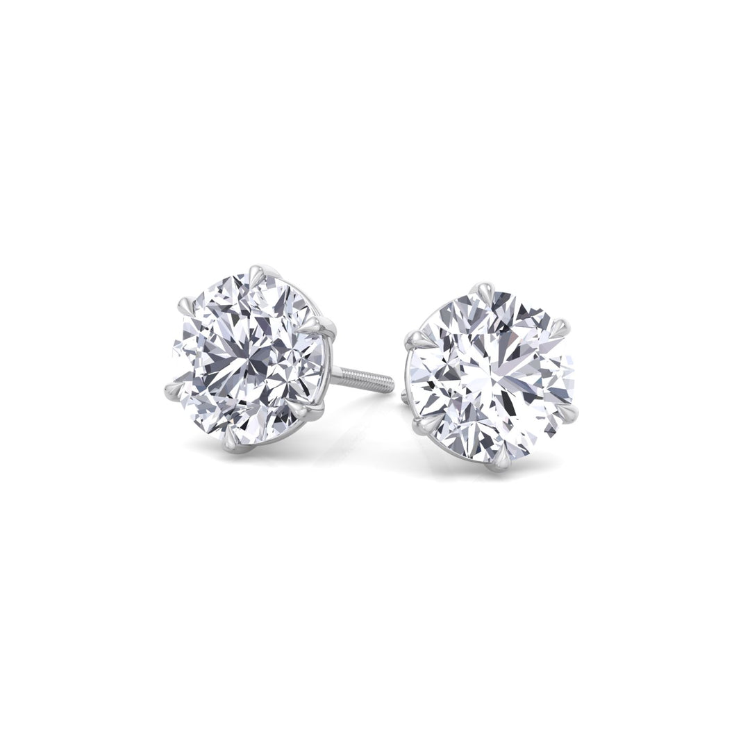 6-Prong Round Cut Lab Grown Diamond Studs