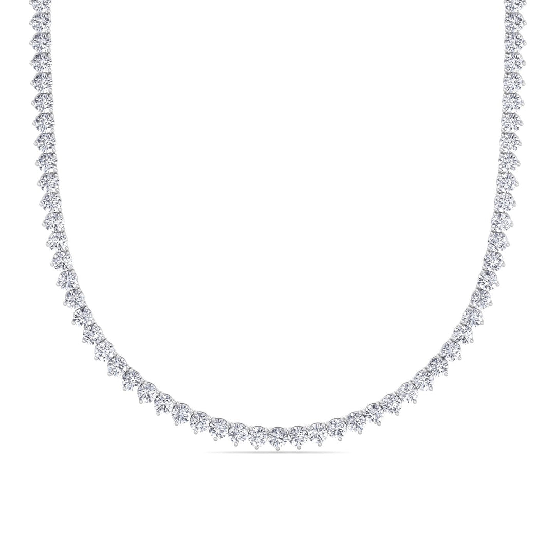 3-prong-lab-grown-diamond-tennis-necklace-martini-style-14K-White-Gold