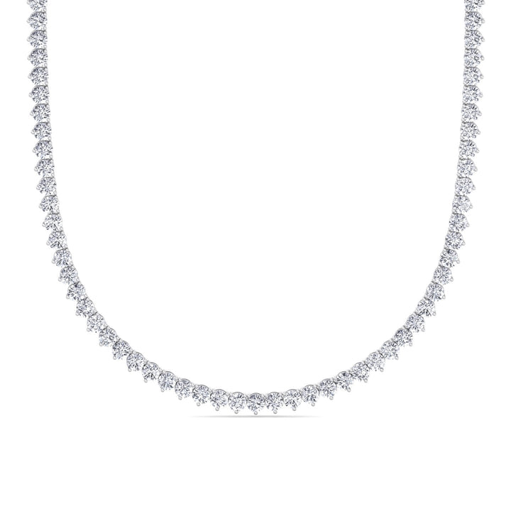 3-prong-lab-grown-diamond-tennis-necklace-martini-style-14K-White-Gold