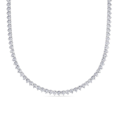 3-prong-lab-grown-diamond-tennis-necklace-martini-style-14K-White-Gold