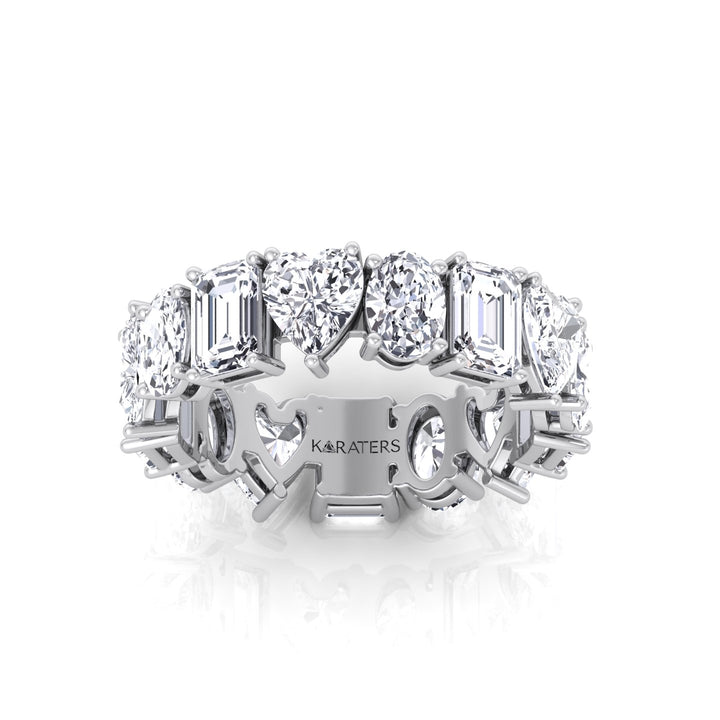 Mixed Shape Lab Grown Diamond Eternity Band-2CT-3CT-4CT-5CT-14K-18K-White Gold
